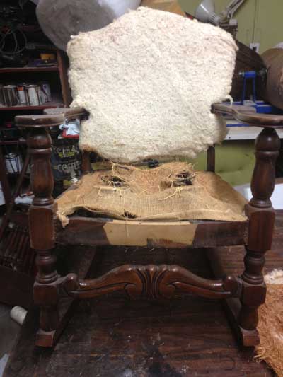 Chair Needing Reupholstering